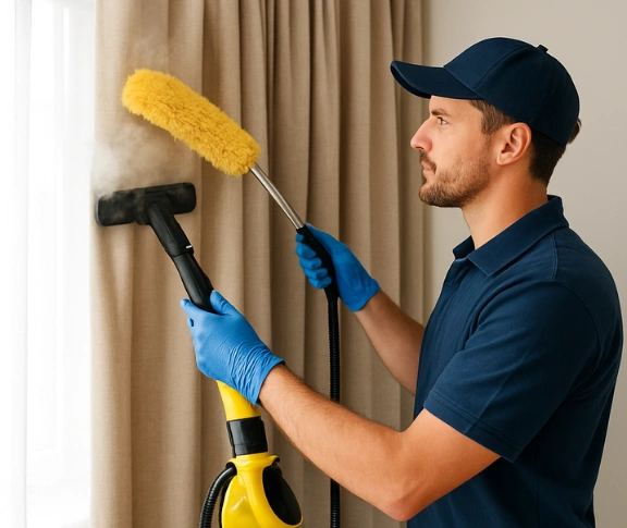 Trusted blind cleaning technician Matty Curtain Cleaning ashmore QLD
