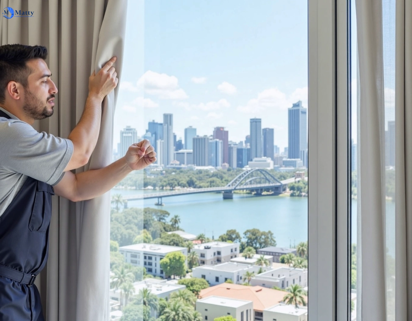 Professional curtain steam cleaning service ashmore QLD by Matty Curtain Cleaning