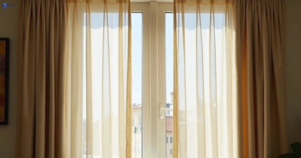 Dusty and dull curtains in ashmore before steam cleaning